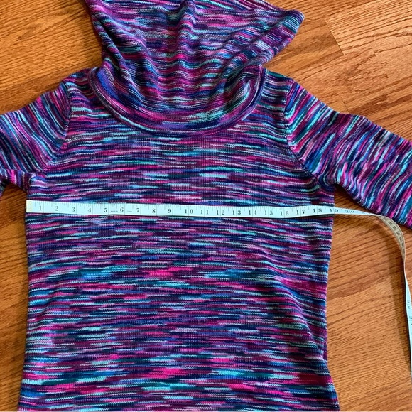 The Limited, Cowl Neck Multi Color Knit Pullover Sweater Women's Size Lg. - Picture 11 of 11